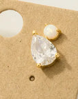 Rhinestone Teardrop Stud Earrings