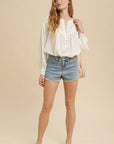 Juniper Pin Tuck Blouse in White