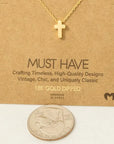 Cross Pendant Necklace - Gold