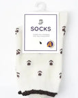 Floral Lace Trim Socks · White