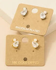 Rhinestone Teardrop Stud Earrings