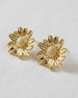 Golden Sunflower Earrings