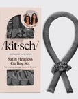 Satin Heatless Curling Set in Charcoal