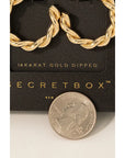 Gold Dipped Braided Hoop Earrings