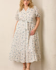 Cornflower Tiered Dress - Curvy