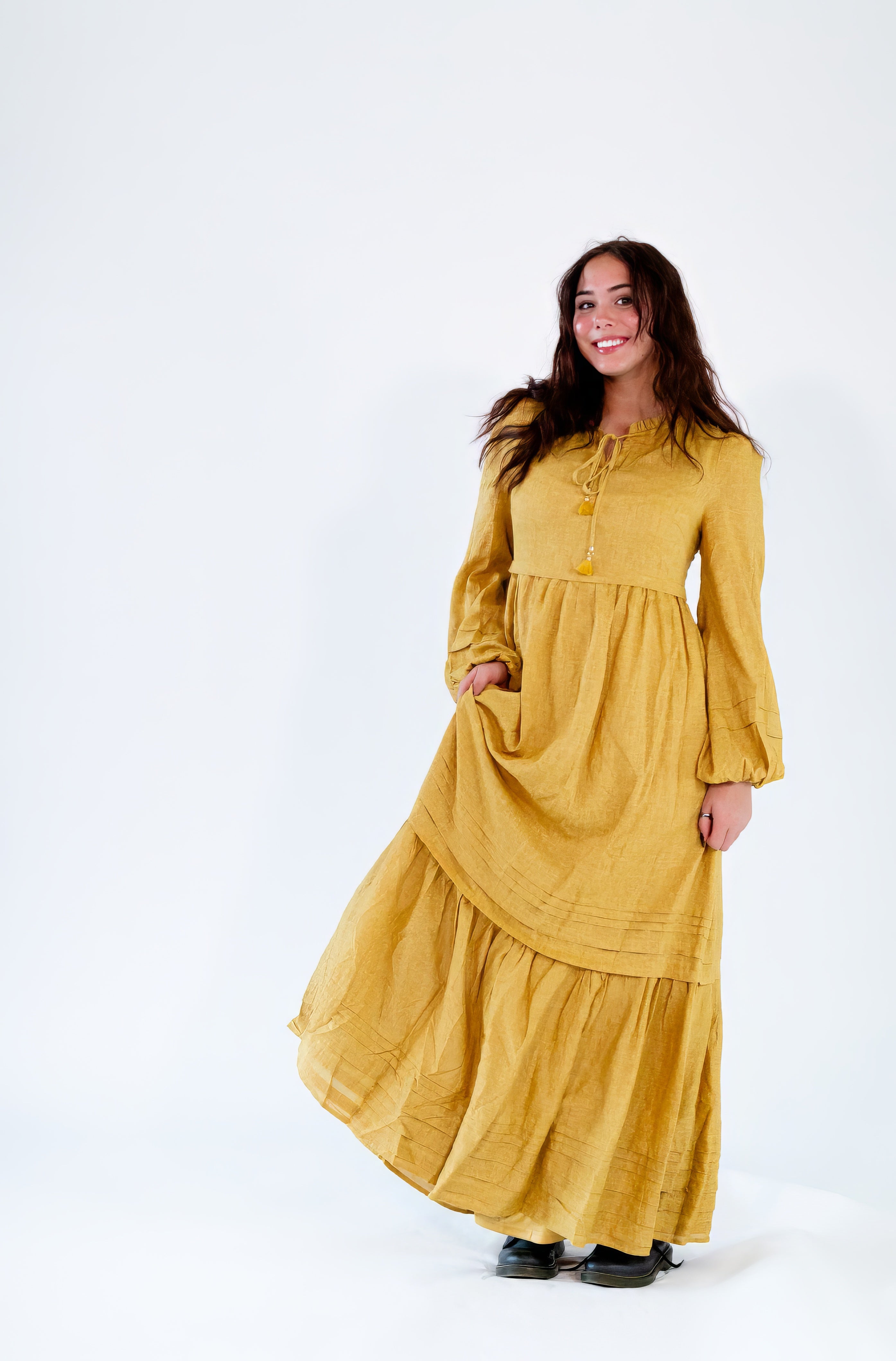 Reverie Balloon Sleeve Maxi Dress
