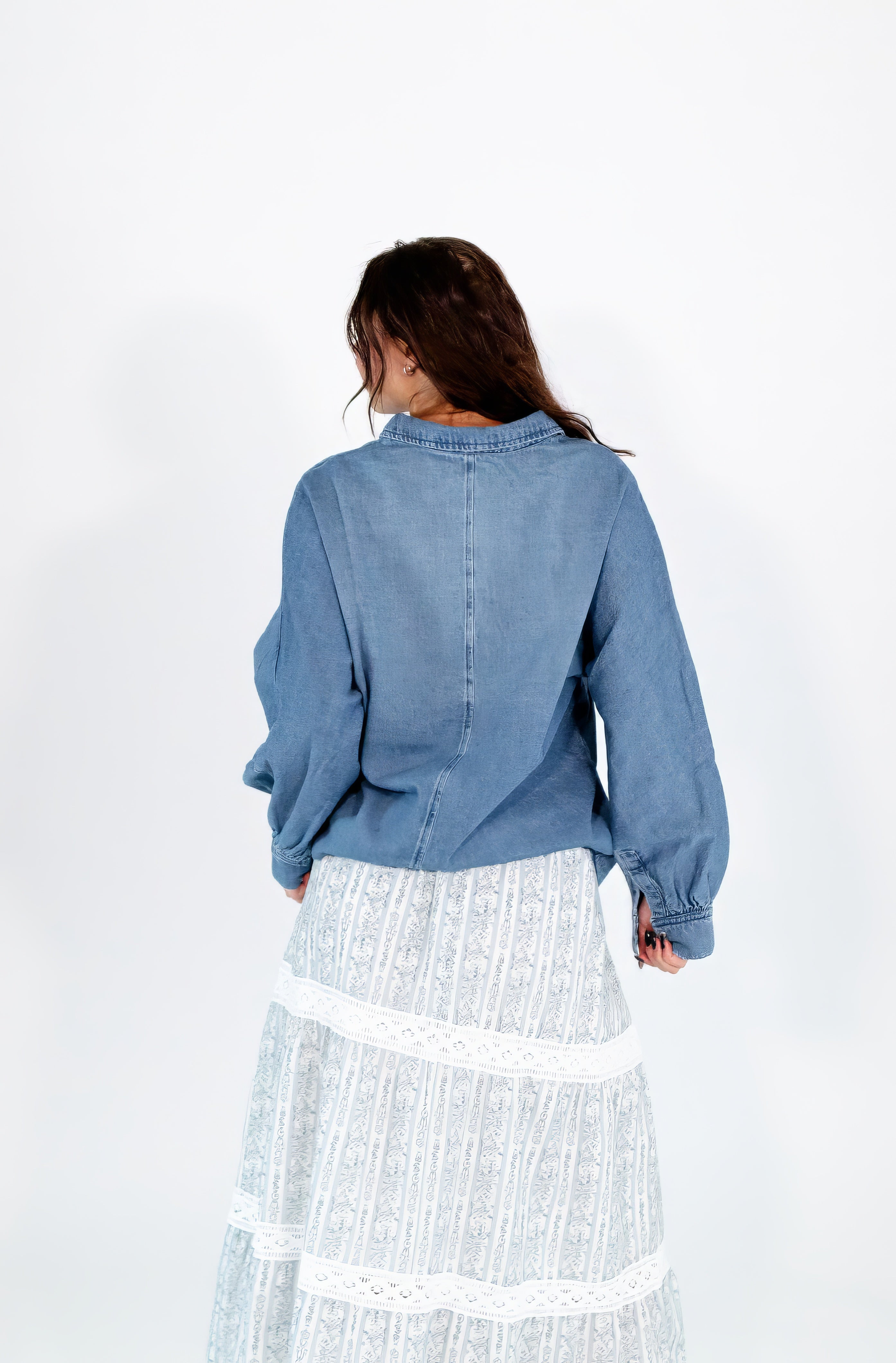 Aelia Denim Button-Up
