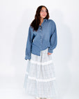 Aelia Denim Button-Up