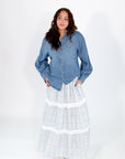 Aelia Denim Button-Up