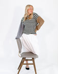 Aria Color Blocked Knit Sweater