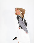 Aria Color Blocked Knit Sweater