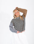 Aria Color Blocked Knit Sweater