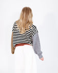 Aria Color Blocked Knit Sweater