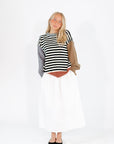 Aria Color Blocked Knit Sweater