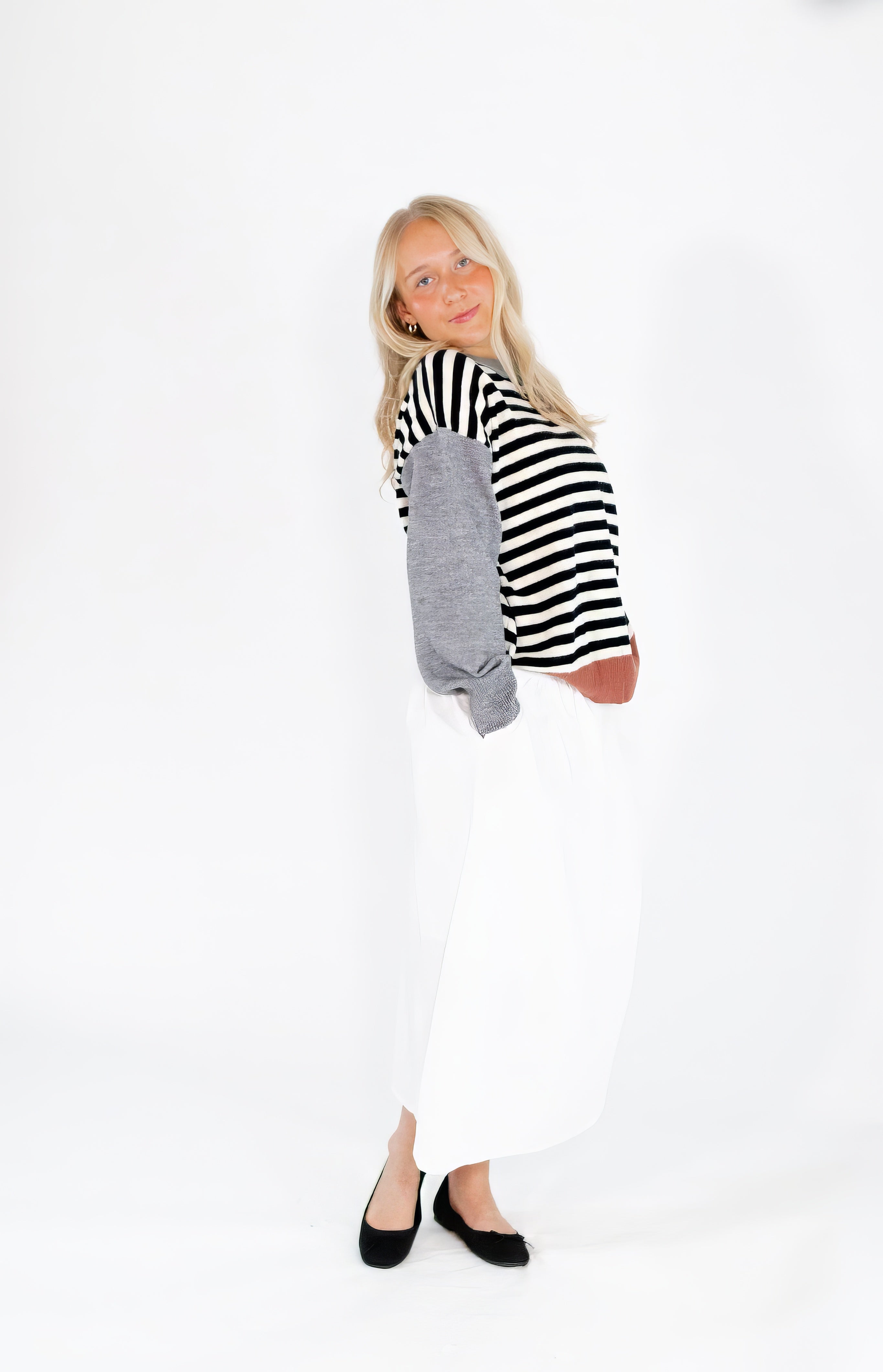 Aria Color Blocked Knit Sweater
