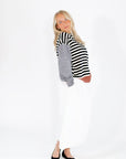 Aria Color Blocked Knit Sweater