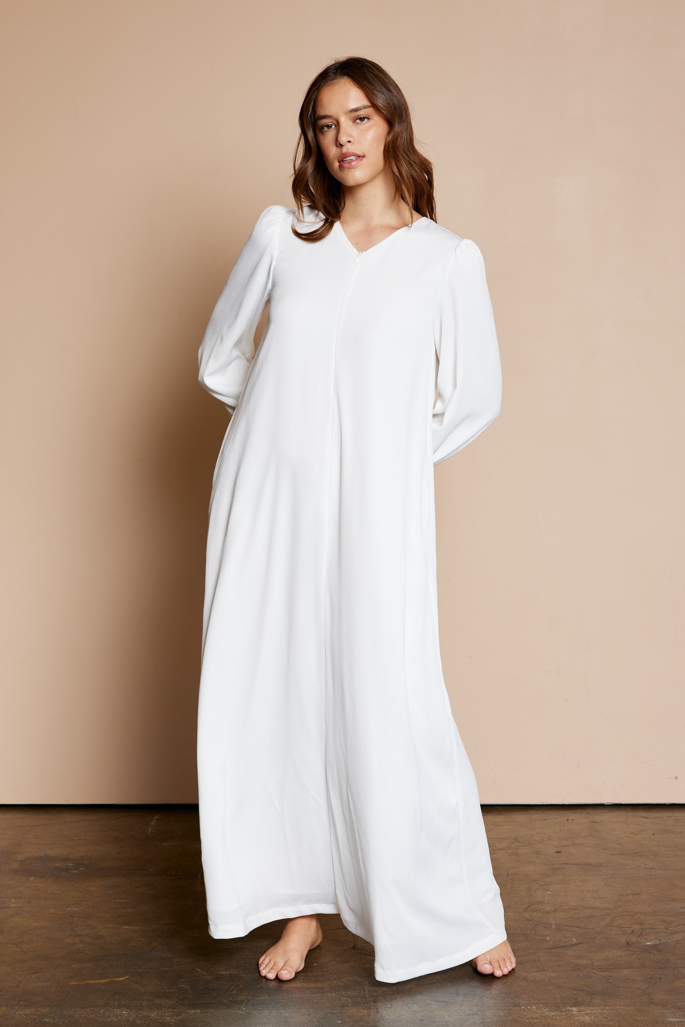 The Half-Zip White Dress Twirl Boutique The Half-Zip White Dress Twirl Boutique