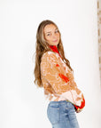 Richfield Floral Half-Zip・Rust
