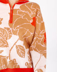 Richfield Floral Half-Zip・Rust