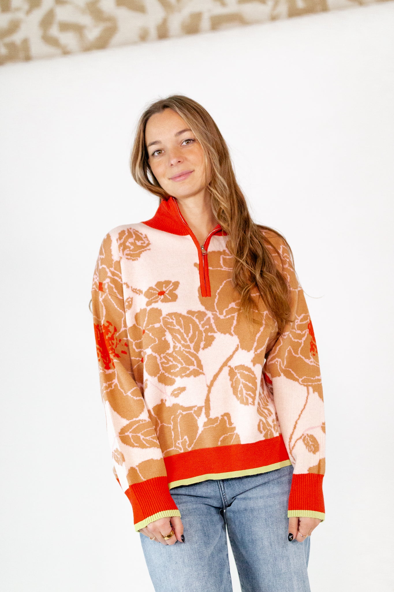 Richfield Floral Half-Zip・Rust