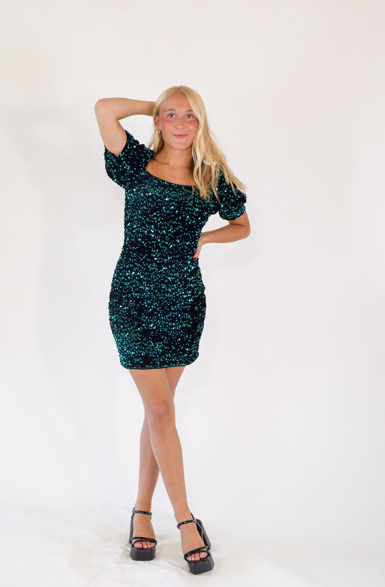The Disco DressGreen  Twirl Boutique