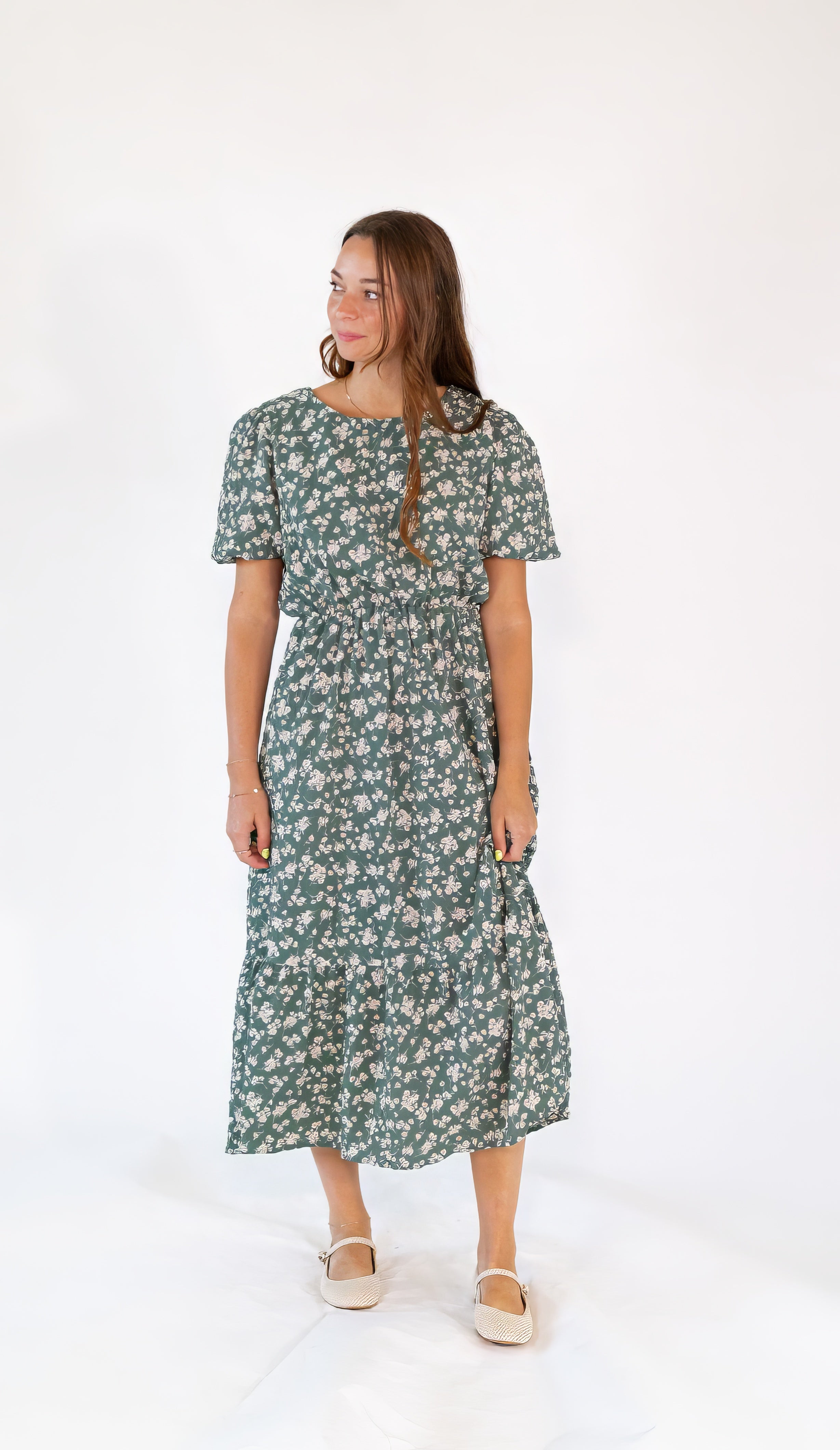 Jade Floral Midi Dress