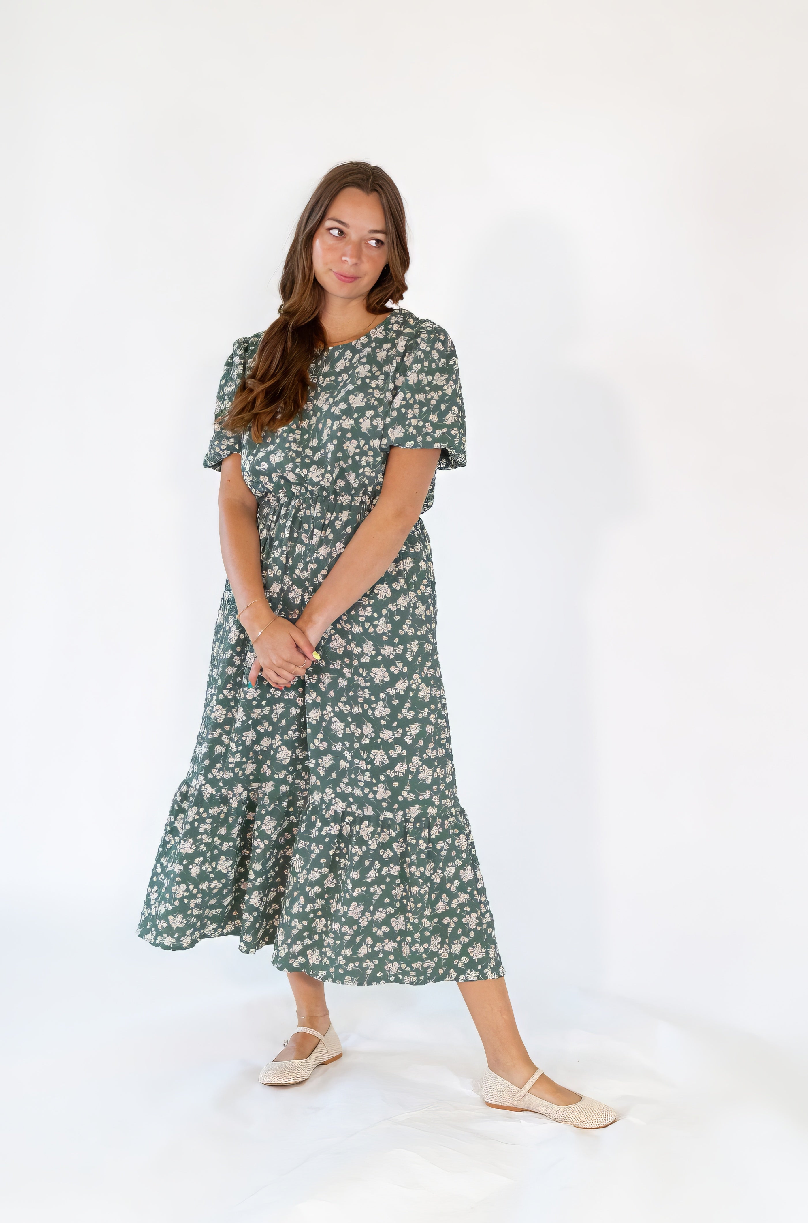 Jade Floral Midi Dress