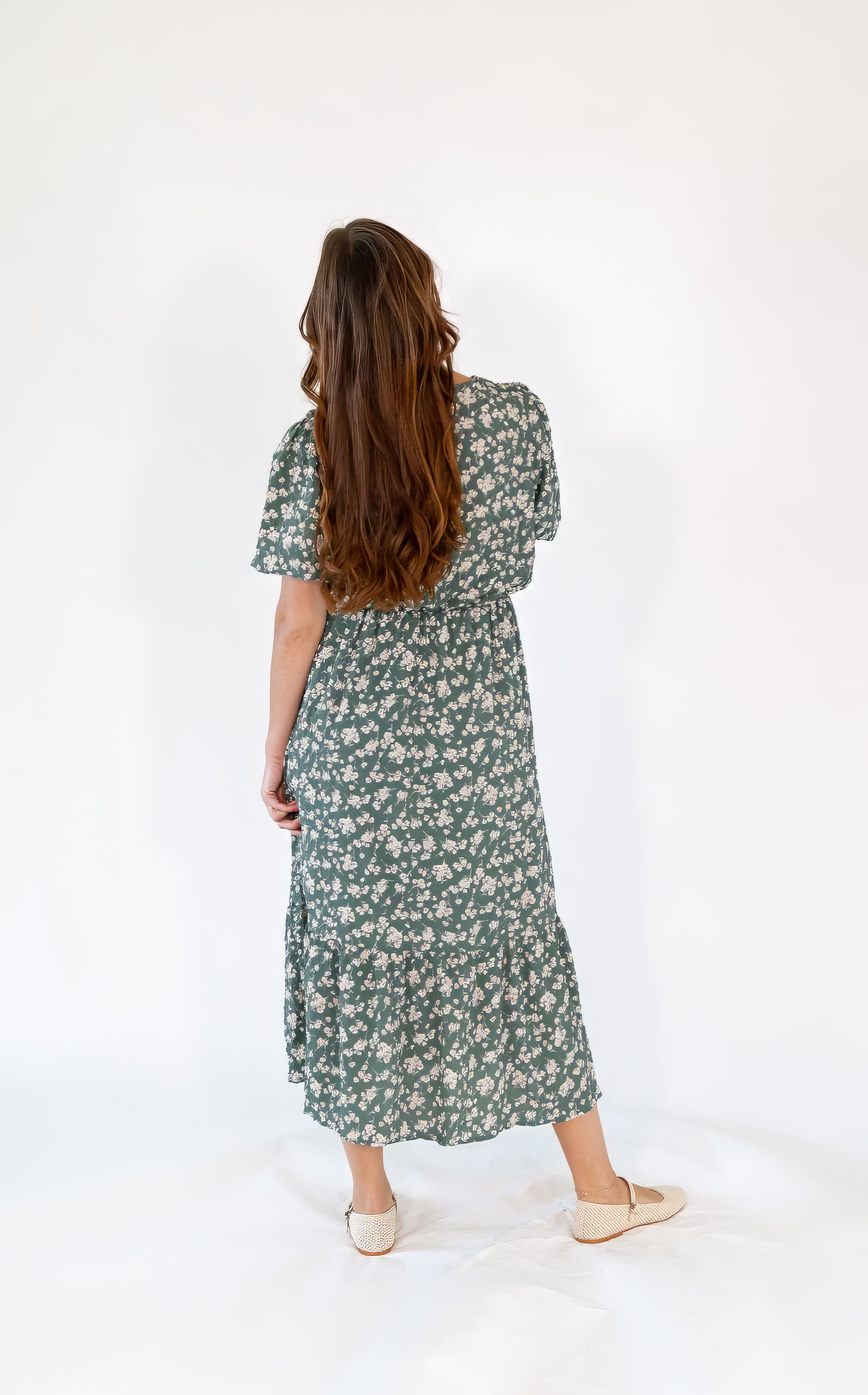 Jade Floral Midi Dress