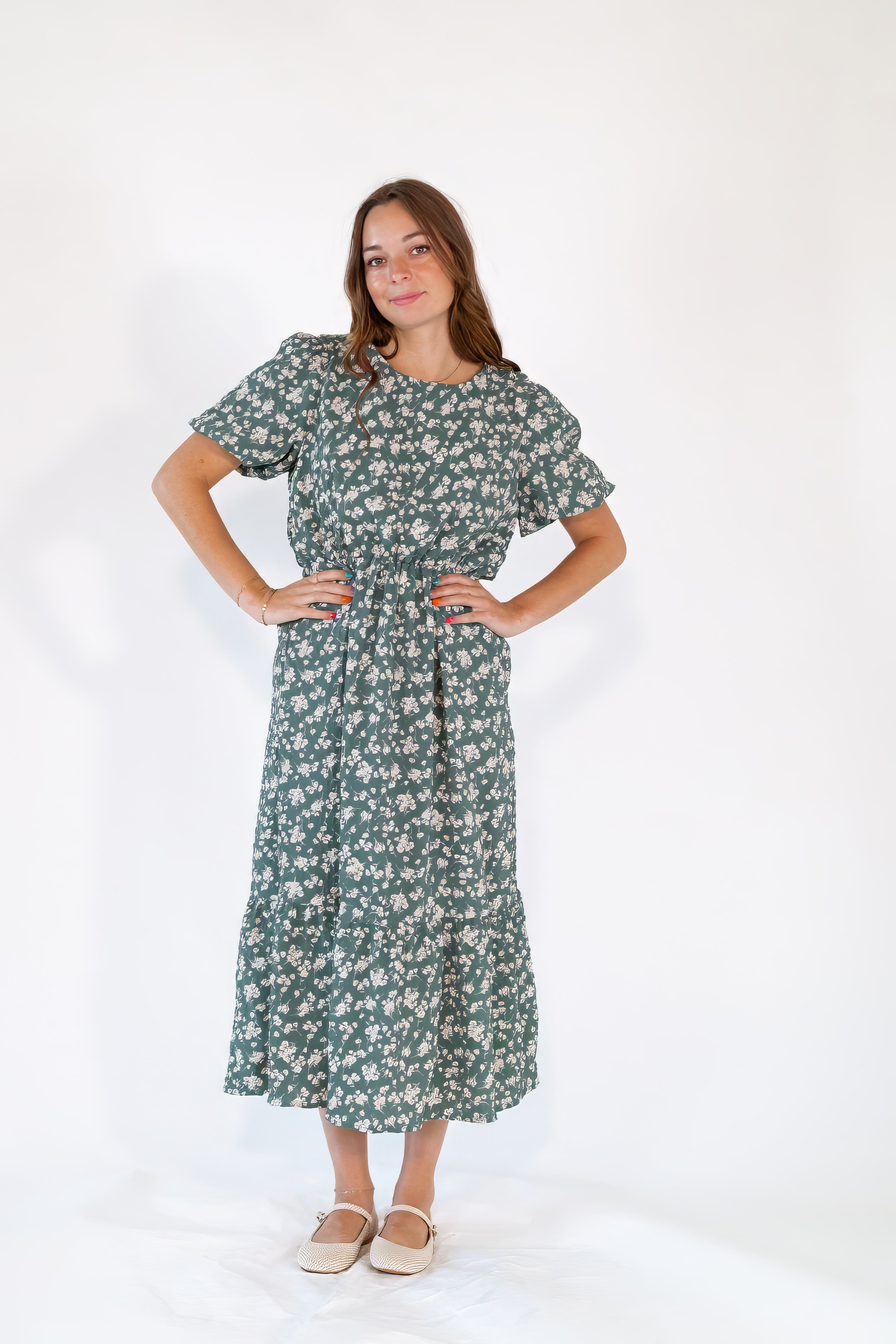 Jade Floral Midi Dress