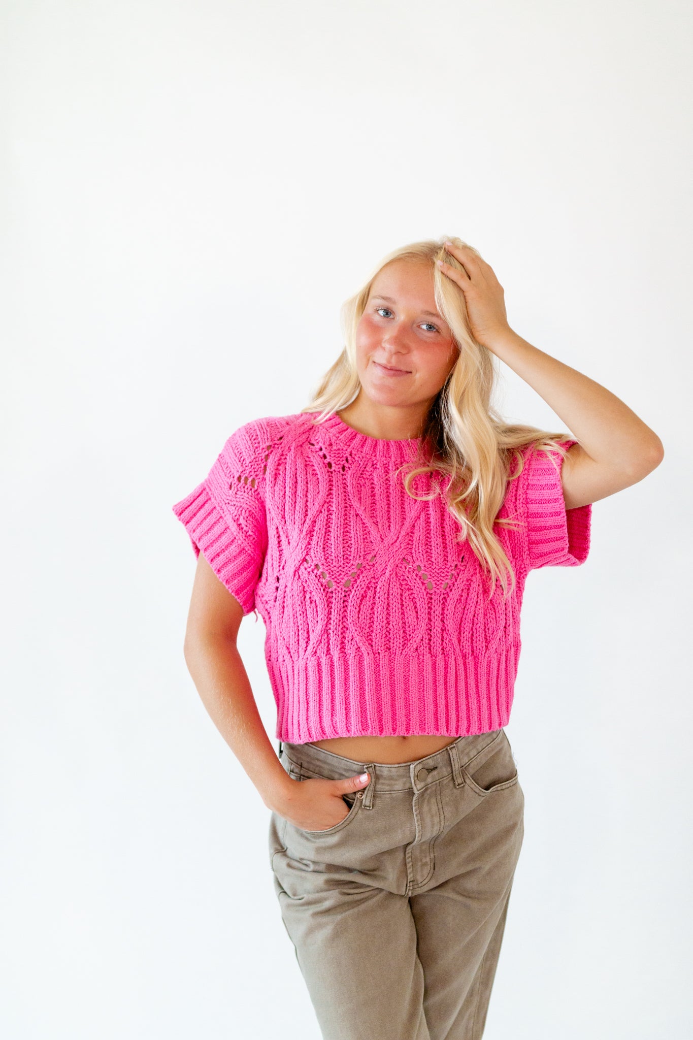 Tobie Crochet Knit Top