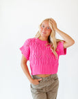 Tobie Crochet Knit Top