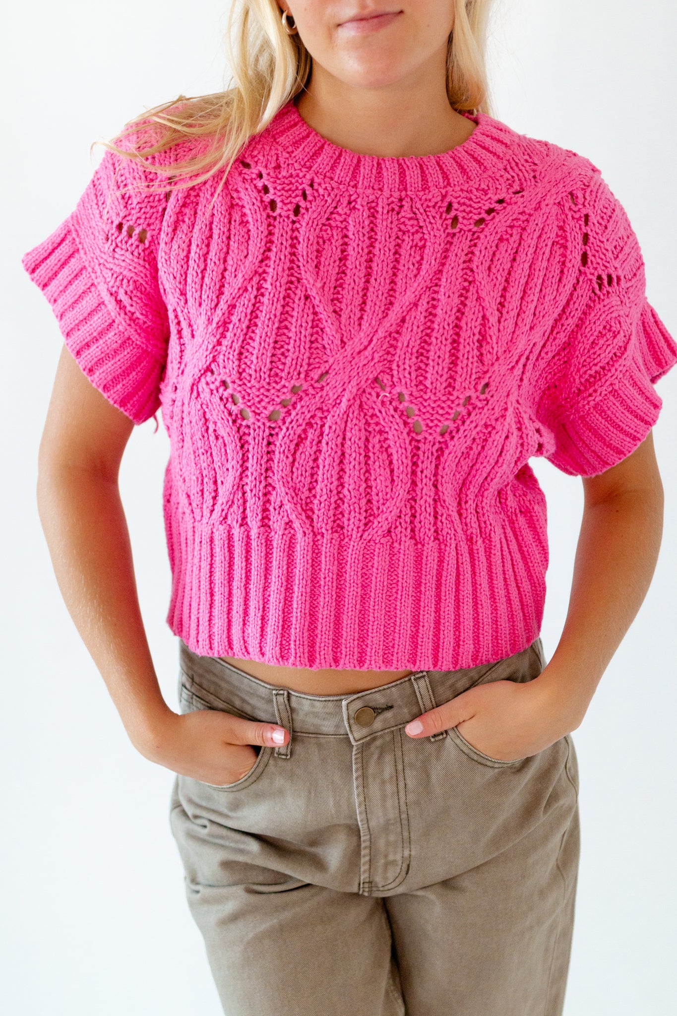 Tobie Crochet Knit Top
