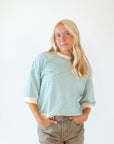 Tabby Crew Neck Striped Tee