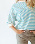 Tabby Crew Neck Striped Tee