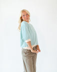 Tabby Crew Neck Striped Tee