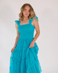 Carmie Tulle Maxi・Turquoise