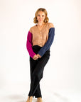 Jamie Color-blocked Cardigan