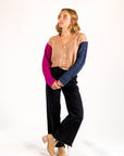 Jamie Color-blocked Cardigan