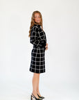Adeline Windowpane Set・Black