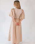 Sabine Mixed Media Dress・Natural