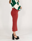 Lexy Ribbed Pencil Skirt