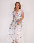 Garden Embroidered Midi