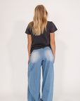 Allie Rouched Denim Pants・Mid-Wash