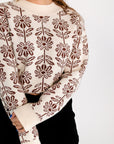 Stella Floral Sweater・Chocolate
