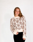 Stella Floral Sweater・Chocolate