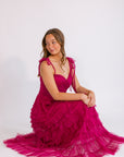 Mason Tulle Maxi - Berry