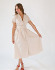 Sashi Pearl Detailed Midi Dress
