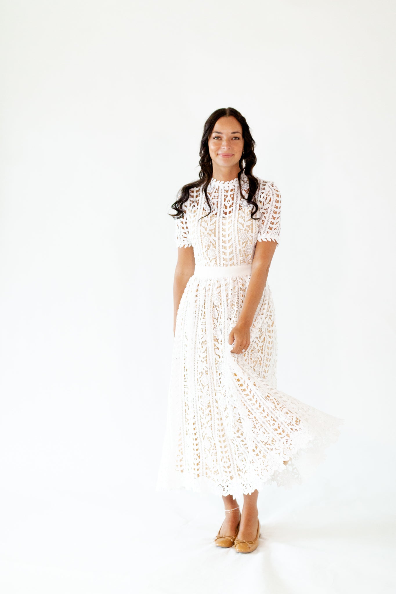 Angelica Lace Midi Dress