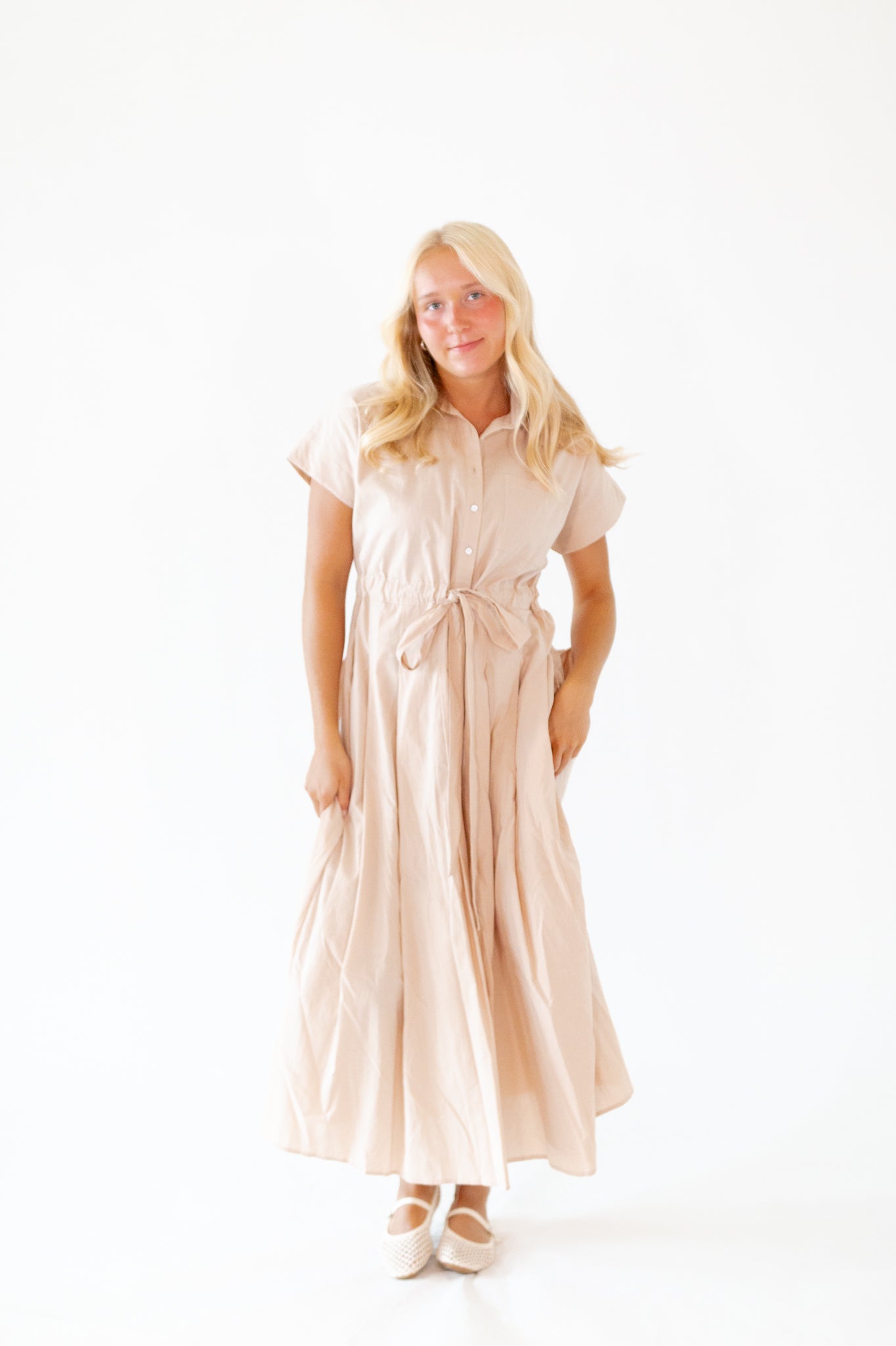 Moira Linen Button Down Dress