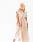 Moira Linen Button Down Dress